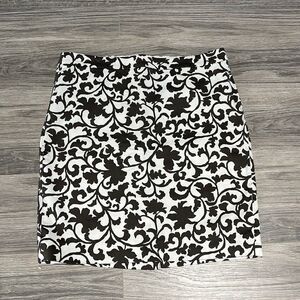 J Crew stretch skirt in brown and white